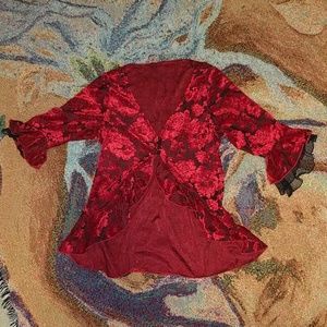Red Velvet BOHO Top (MAKE AN OFFER)
